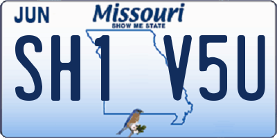 MO license plate SH1V5U