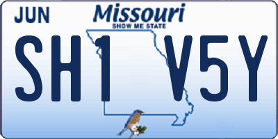 MO license plate SH1V5Y