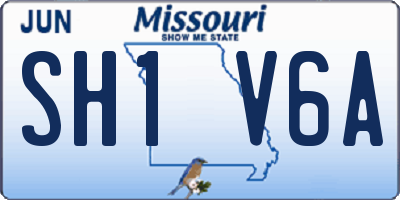 MO license plate SH1V6A