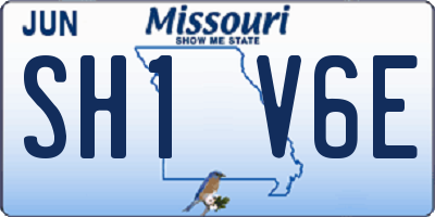 MO license plate SH1V6E