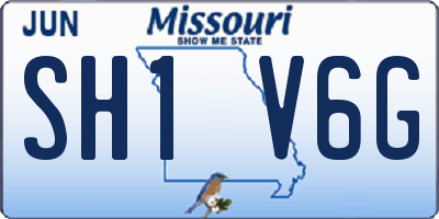 MO license plate SH1V6G