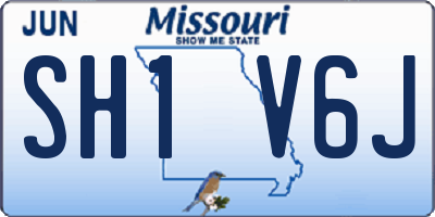 MO license plate SH1V6J