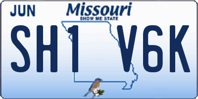 MO license plate SH1V6K