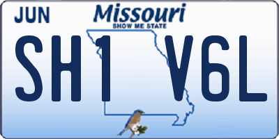 MO license plate SH1V6L
