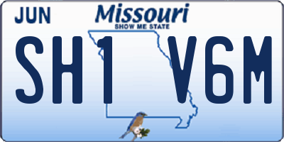 MO license plate SH1V6M