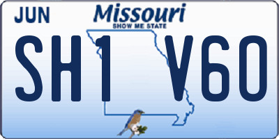 MO license plate SH1V6O