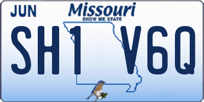 MO license plate SH1V6Q
