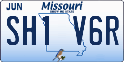 MO license plate SH1V6R