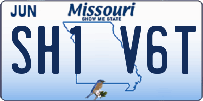 MO license plate SH1V6T
