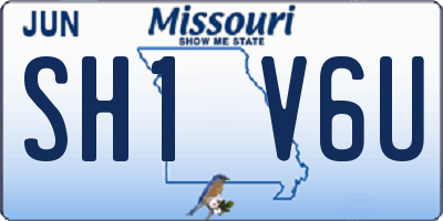 MO license plate SH1V6U