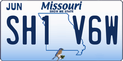 MO license plate SH1V6W
