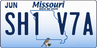 MO license plate SH1V7A