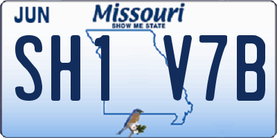 MO license plate SH1V7B