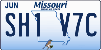 MO license plate SH1V7C