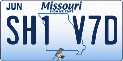 MO license plate SH1V7D