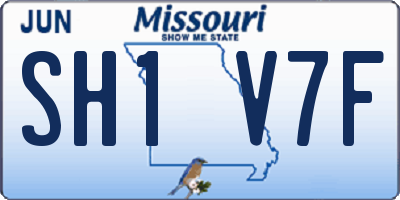 MO license plate SH1V7F