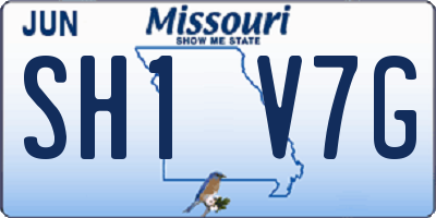 MO license plate SH1V7G