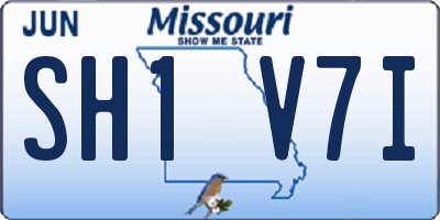 MO license plate SH1V7I