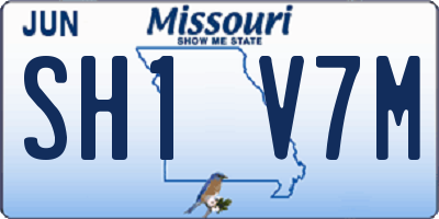 MO license plate SH1V7M