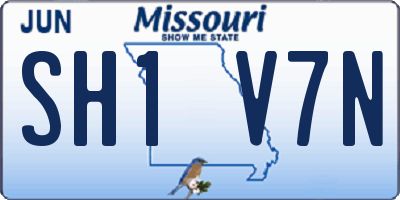 MO license plate SH1V7N