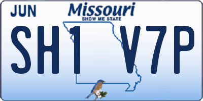MO license plate SH1V7P