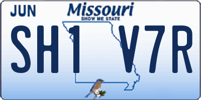 MO license plate SH1V7R