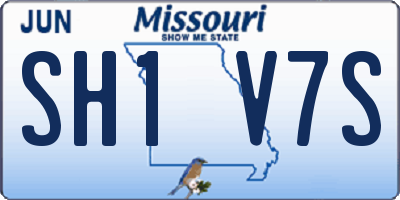 MO license plate SH1V7S