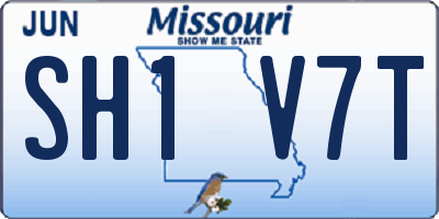 MO license plate SH1V7T