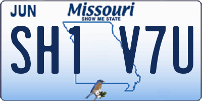 MO license plate SH1V7U