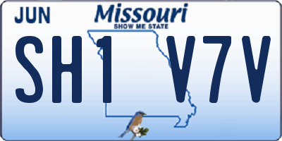 MO license plate SH1V7V
