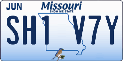 MO license plate SH1V7Y