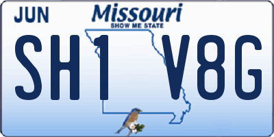 MO license plate SH1V8G