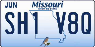 MO license plate SH1V8Q