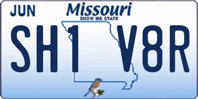 MO license plate SH1V8R