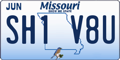 MO license plate SH1V8U