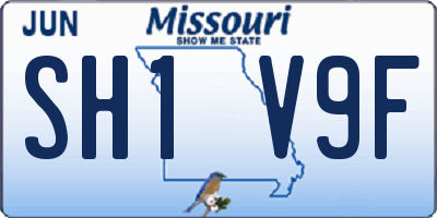 MO license plate SH1V9F