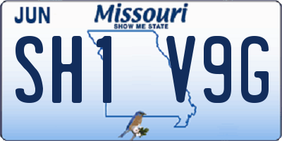 MO license plate SH1V9G