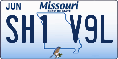 MO license plate SH1V9L
