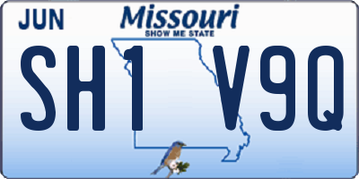 MO license plate SH1V9Q