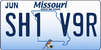 MO license plate SH1V9R