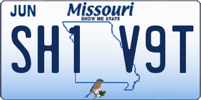 MO license plate SH1V9T