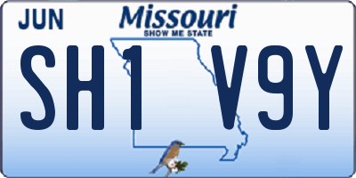 MO license plate SH1V9Y