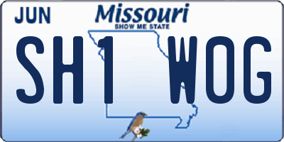 MO license plate SH1W0G