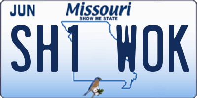 MO license plate SH1W0K