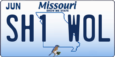 MO license plate SH1W0L