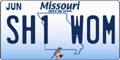 MO license plate SH1W0M