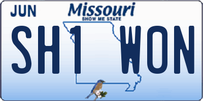 MO license plate SH1W0N
