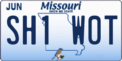 MO license plate SH1W0T