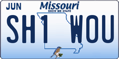 MO license plate SH1W0U