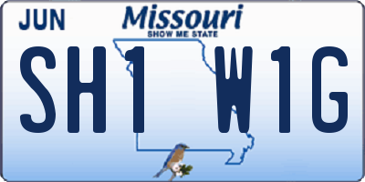 MO license plate SH1W1G